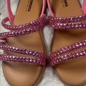 Kids’ Sonoma Pink Crystal Strap Sandals